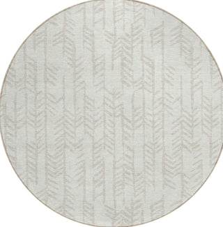 Piper Looms Chantille Arrows ACN906 Ivory Machine Washable Area Rug Round Main Image