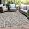 Piper Looms Chantille Arrows ACN906 Taupe Machine Washable Area Rug Outdoor Lifestyle Image Feature