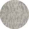 Piper Looms Chantille Arrows ACN906 Taupe Machine Washable Area Rug Round Main Image
