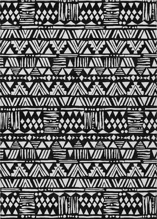 Piper Looms Chantille Southwest ACN907 Black Machine Washable Area Rug main image