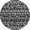 Piper Looms Chantille Southwest ACN907 Black Machine Washable Area Rug Round Main Image