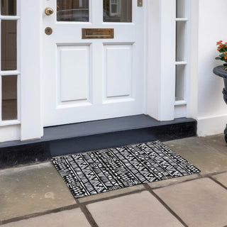 Piper Looms Chantille Southwest ACN907 Black Machine Washable Area Rug Scatter Outdoor Lifestyle Image Feature