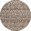 Piper Looms Chantille Southwest ACN907 Brown Machine Washable Area Rug Round Main Image