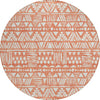 Piper Looms Chantille Southwest ACN907 Coral Machine Washable Area Rug Round Main Image