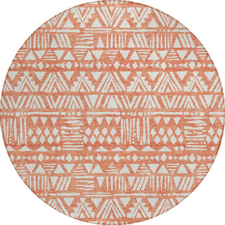 Piper Looms Chantille Southwest ACN907 Coral Machine Washable Area Rug Round Main Image