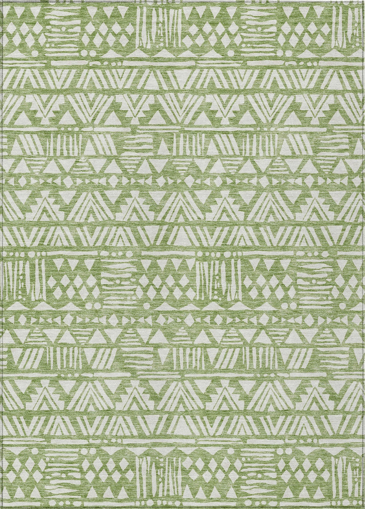 Piper Looms Chantille Southwest ACN907 Green Machine Washable Area Rug main image