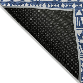 Piper Looms Chantille Southwest ACN907 Navy Machine Washable Area Rug Backing Image