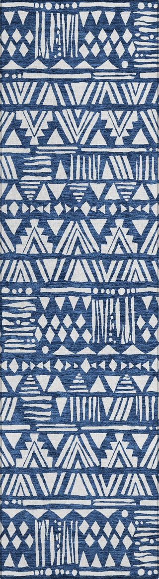 Piper Looms Chantille Southwest ACN907 Navy Machine Washable Area Rug Runner Main Image