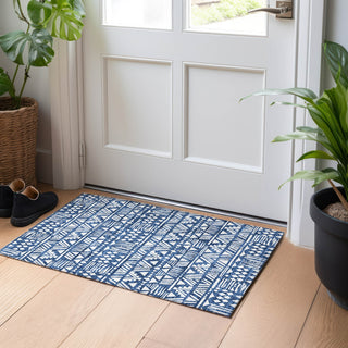 Piper Looms Chantille Southwest ACN907 Navy Machine Washable Area Rug Scatter Lifestyle Image Feature