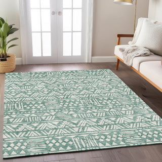 Piper Looms Chantille Southwest ACN907 Sage Machine Washable Area Rug Lifestyle Image Feature