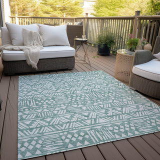 Piper Looms Chantille Southwest ACN907 Sage Machine Washable Area Rug Outdoor Lifestyle Image Feature