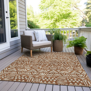 Piper Looms Chantille Southwest ACN907 Terracotta Machine Washable Area Rug Outdoor Lifestyle Image Feature