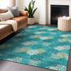 Piper Looms Chantille Circles ACN908 Emerald Machine Washable Area Rug Lifestyle Image Feature