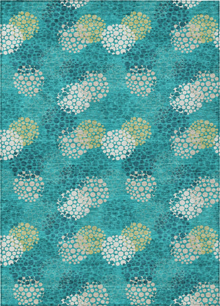 Piper Looms Chantille Circles ACN908 Emerald Machine Washable Area Rug main image