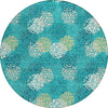 Piper Looms Chantille Circles ACN908 Emerald Machine Washable Area Rug Round Main Image