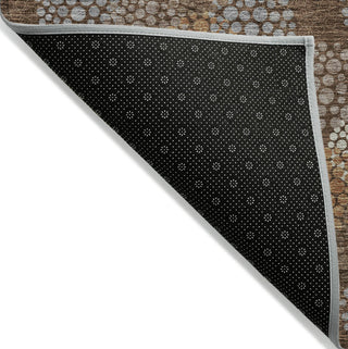 Piper Looms Chantille Circles ACN908 Fudge Machine Washable Area Rug Backing Image