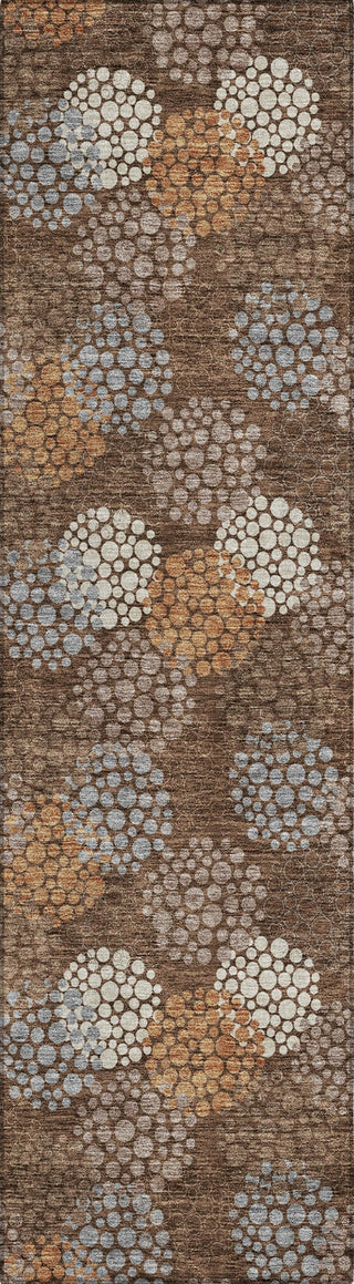 Piper Looms Chantille Circles ACN908 Fudge Machine Washable Area Rug Runner Main Image