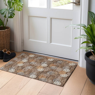 Piper Looms Chantille Circles ACN908 Fudge Machine Washable Area Rug Scatter Lifestyle Image Feature