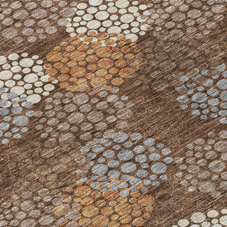 Piper Looms Chantille Circles ACN908 Fudge Machine Washable Area Rug Swatch Image