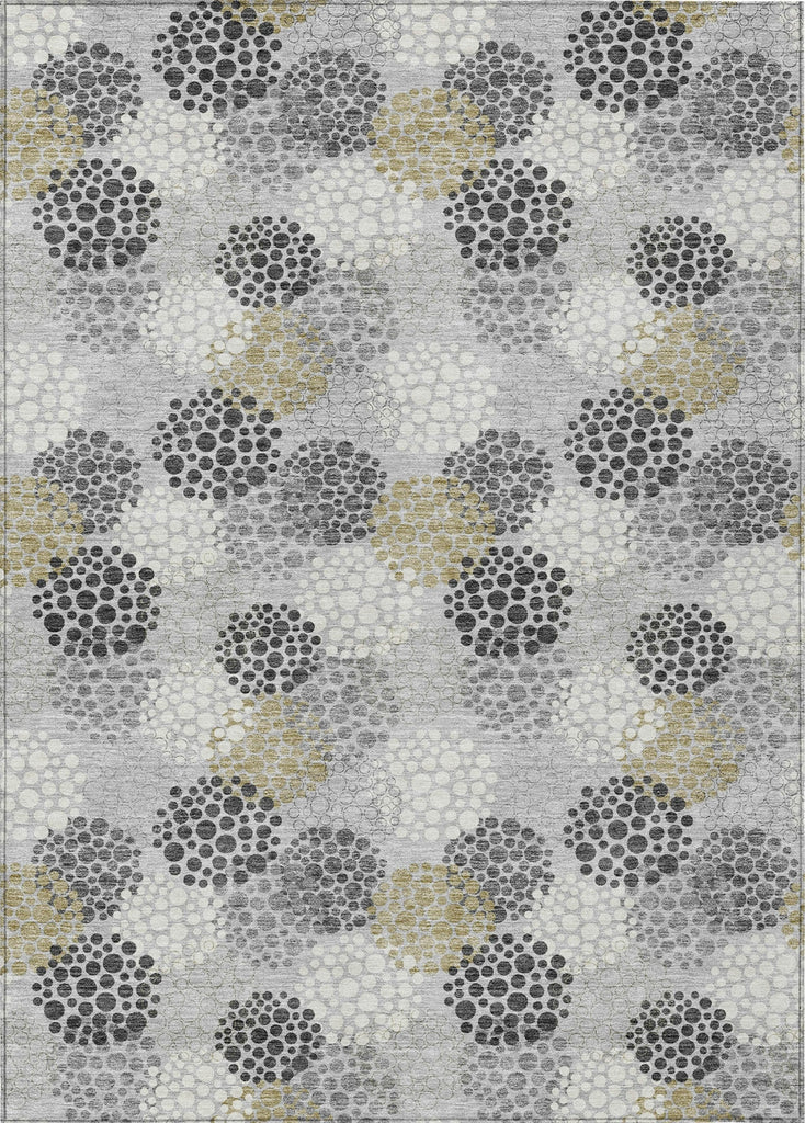 Piper Looms Chantille Circles ACN908 Gray Machine Washable Area Rug main image
