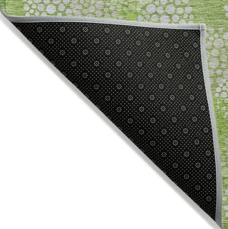 Piper Looms Chantille Circles ACN908 Green Machine Washable Area Rug Backing Image
