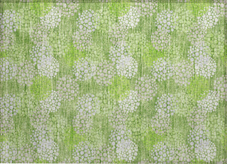 Piper Looms Chantille Circles ACN908 Green Machine Washable Area Rug Scatter Main Image