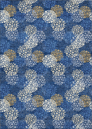 Piper Looms Chantille Circles ACN908 Navy Machine Washable Area Rug main image