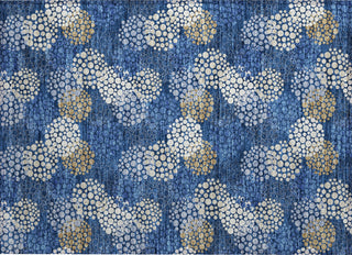 Piper Looms Chantille Circles ACN908 Navy Machine Washable Area Rug Scatter Main Image