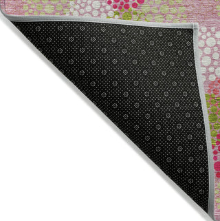 Piper Looms Chantille Circles ACN908 Pink Machine Washable Area Rug Backing Image
