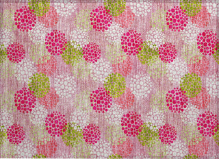 Piper Looms Chantille Circles ACN908 Pink Machine Washable Area Rug Scatter Main Image