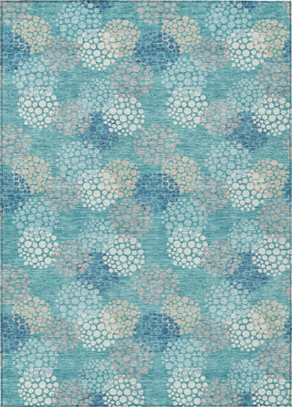 Piper Looms Chantille Circles ACN908 Teal Machine Washable Area Rug main image