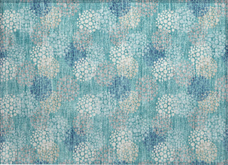 Piper Looms Chantille Circles ACN908 Teal Machine Washable Area Rug Scatter Main Image