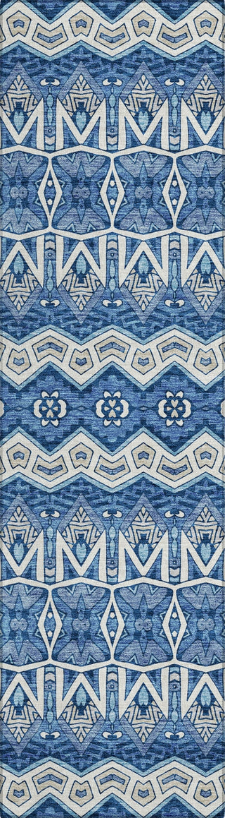 Piper Looms Chantille Moroccan ACN909 Blue Machine Washable Area Rug Runner Main Image