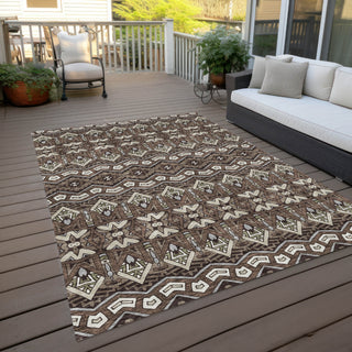 Piper Looms Chantille Moroccan ACN909 Brown Machine Washable Area Rug Outdoor Lifestyle Image Feature