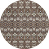 Piper Looms Chantille Moroccan ACN909 Brown Machine Washable Area Rug Round Main Image