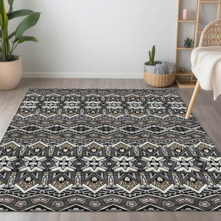 Piper Looms Chantille Moroccan ACN909 Charcoal Machine Washable Area Rug Lifestyle Image Feature
