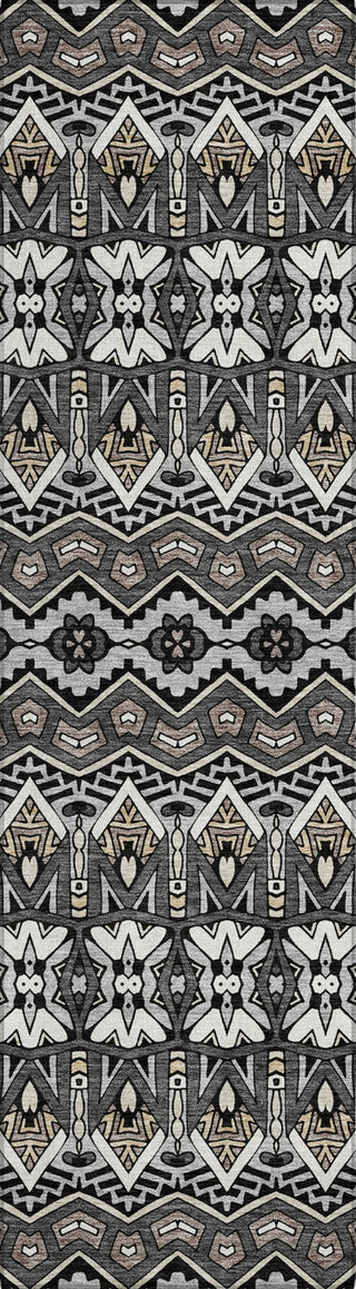 Piper Looms Chantille Moroccan ACN909 Charcoal Machine Washable Area Rug Runner Main Image