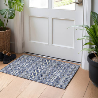 Piper Looms Chantille Moroccan ACN909 Denim Machine Washable Area Rug Scatter Lifestyle Image Feature