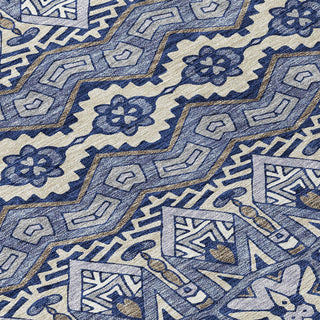 Piper Looms Chantille Moroccan ACN909 Denim Machine Washable Area Rug Swatch Image