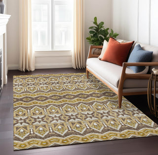 Piper Looms Chantille Moroccan ACN909 Gold Machine Washable Area Rug Lifestyle Image Feature