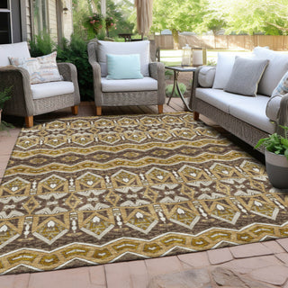 Piper Looms Chantille Moroccan ACN909 Gold Machine Washable Area Rug Outdoor Lifestyle Image Feature