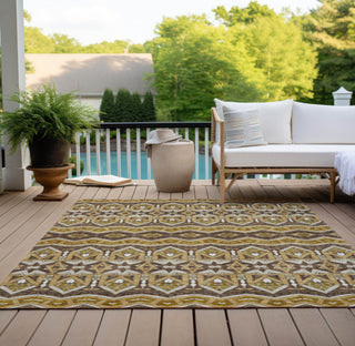Piper Looms Chantille Moroccan ACN909 Gold Machine Washable Area Rug Outdoor Lifestyle Image Feature