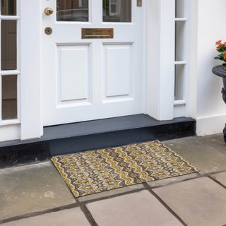 Piper Looms Chantille Moroccan ACN909 Gold Machine Washable Area Rug Scatter Outdoor Lifestyle Image Feature