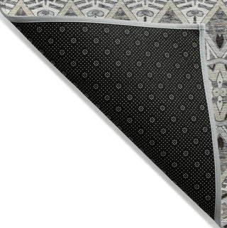 Piper Looms Chantille Moroccan ACN909 Gray Machine Washable Area Rug Backing Image