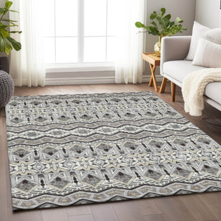 Piper Looms Chantille Moroccan ACN909 Gray Machine Washable Area Rug Lifestyle Image Feature