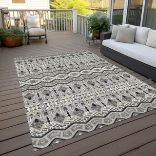 Piper Looms Chantille Moroccan ACN909 Gray Machine Washable Area Rug Outdoor Lifestyle Image Feature