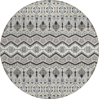 Piper Looms Chantille Moroccan ACN909 Gray Machine Washable Area Rug Round Main Image