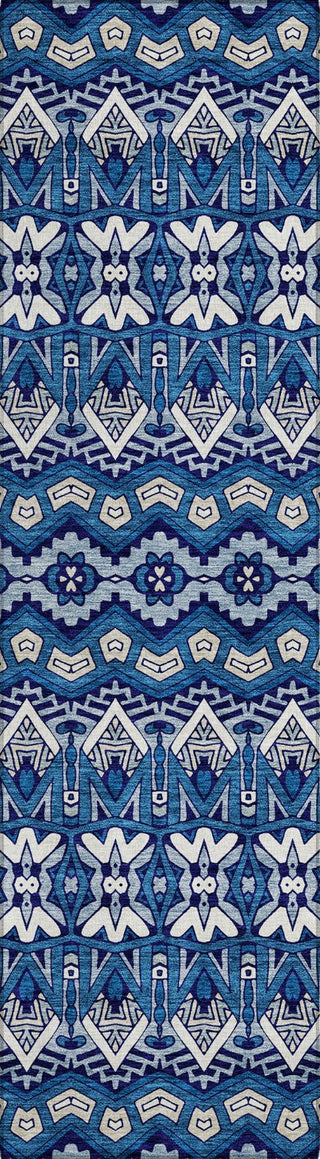 Piper Looms Chantille Moroccan ACN909 Navy Machine Washable Area Rug Runner Main Image