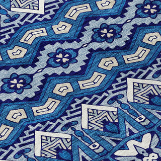 Piper Looms Chantille Moroccan ACN909 Navy Machine Washable Area Rug Swatch Image
