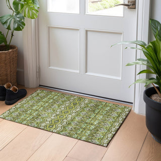 Piper Looms Chantille Moroccan ACN909 Olive Machine Washable Area Rug Scatter Lifestyle Image Feature